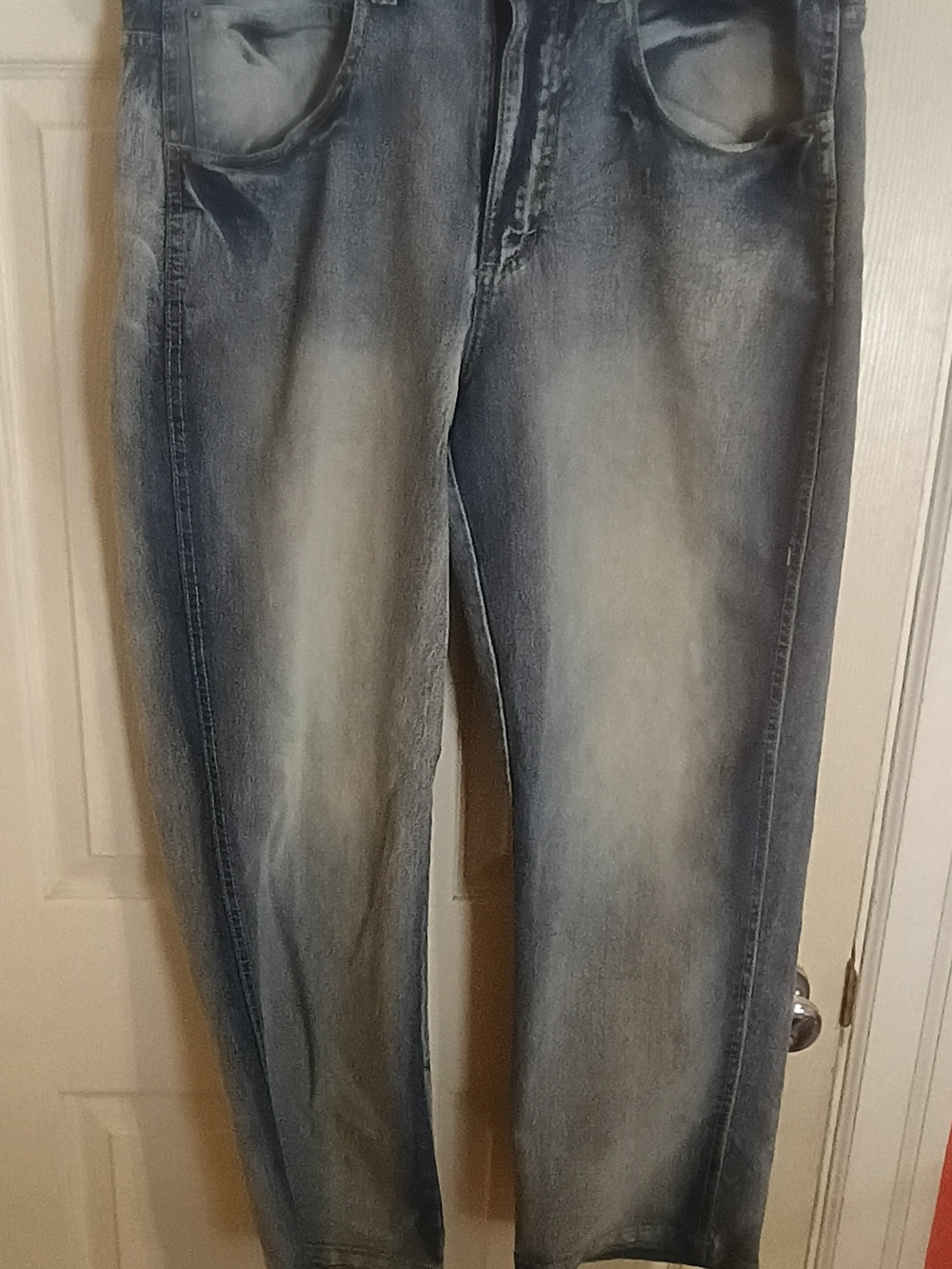 South Pole Men's Faded Blue Slim Straight Jeans 34 x 30